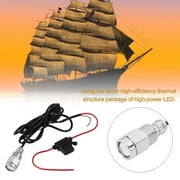 Blue Boat Light LED 1/2 Inch NPT Underwater Boat Drain Plug Light&Waterproof Connector