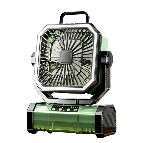 Yooshoverk Camping Electric Fan, 9000mAh USB-Rechargeable, Portable Cooling Device, Tent and Outdoor Comfort