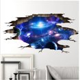 thumbnail image 2 of Jinsinto 1pc Blue Cosmic Galaxy Removable PVC 3D Wall Sticker Wall Decal, 2 of 5