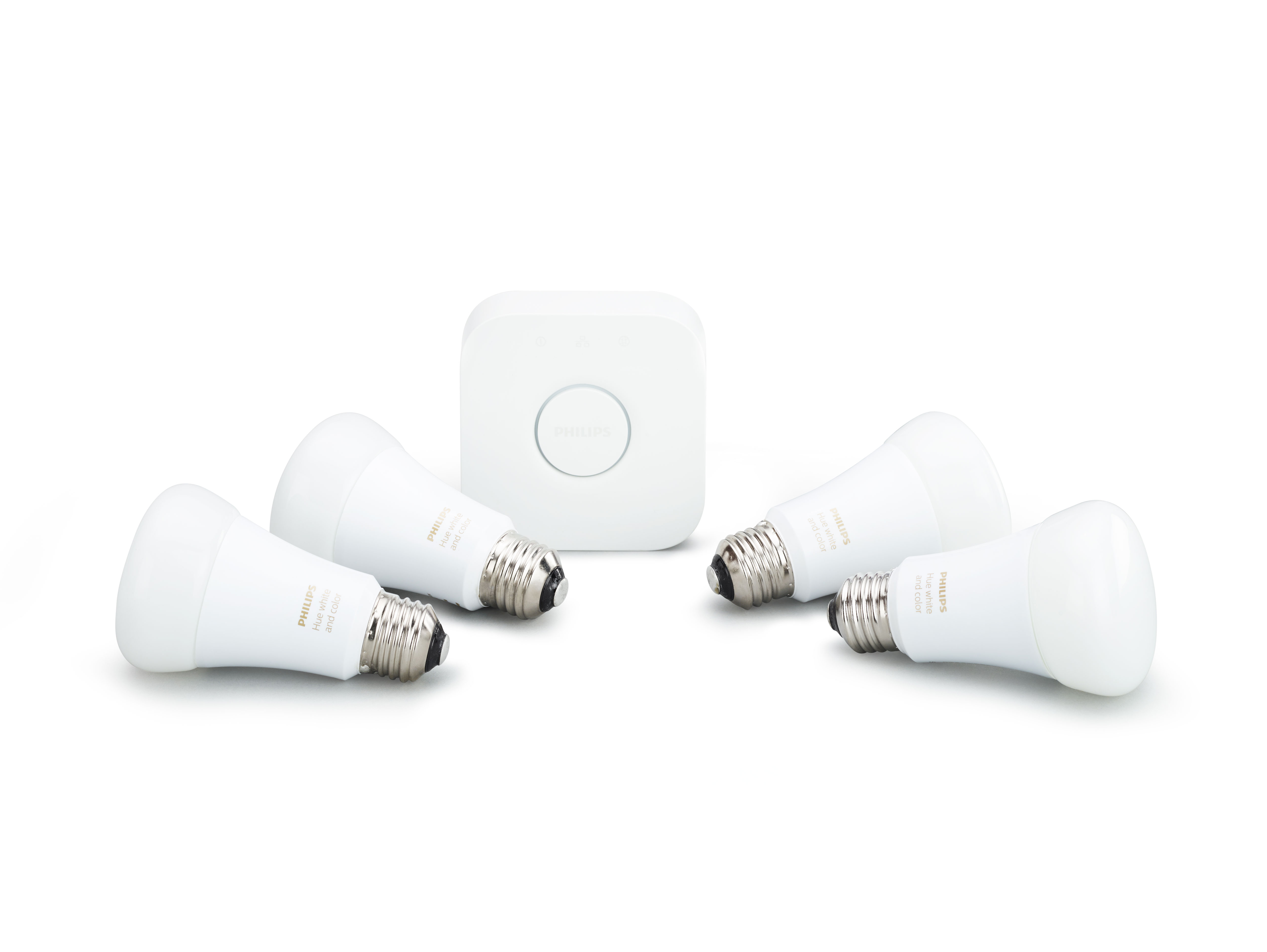Philips Hue White and Color Ambiance A19 Smart Light Starter Kit, 60W LED, 4-Pack - image 3 of 7