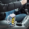 thumbnail image 7 of Irregular Shapes Line 40 oz Tumbler with Handle Insulated&nbsp;Travel Mug&nbsp;Lid Straw Leak Proof Steel Vacuum Water Bottles Glasses Fits in Car Cup Holder, 7 of 7