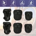 thumbnail image 2 of Motoforti 6pcs Cycling Wrist Support Guard Elbow Knee Pads Black Bike Riding Protective Gear, 2 of 7