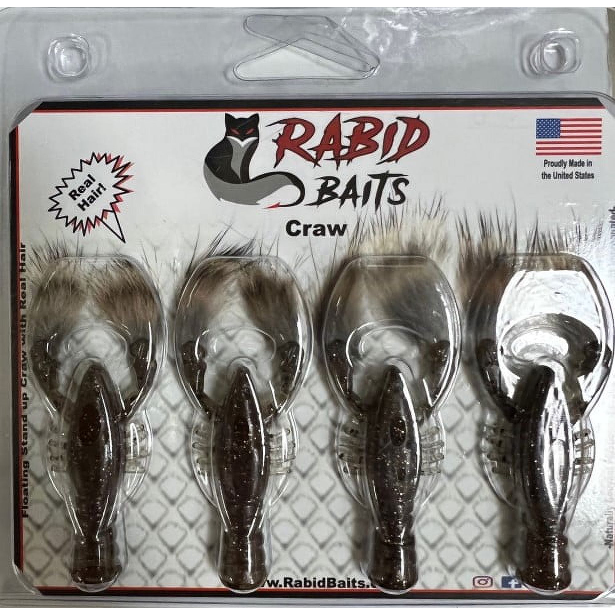 Rabid Baits Rabid Craw Plastic Crawfish St. Lawrence 3in 4pk