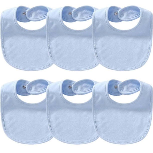 Baby Bandana Drool Bibs Soft and Absorbent Organic Cotton Bandana Bibs Set for Boys Girls Newborn Unisex-Blue
