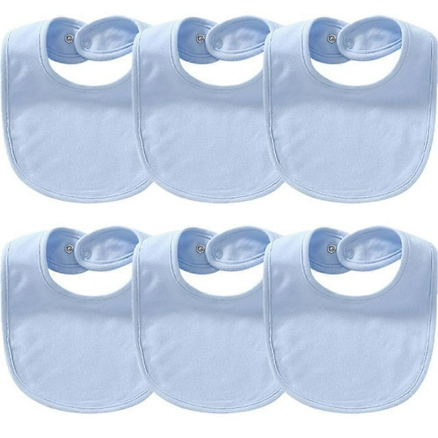 Baby Bandana Drool Bibs Soft and Absorbent Organic Cotton Bandana Bibs Set for Boys Girls Newborn Unisex-Blue