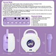 thumbnail image 4 of Karaoke Machine with 2 Wireless Microphones for Kids Ages 4-12, Portable Bluetooth Karaoke Machine with Magic Voice Changer and LED, 4 of 4