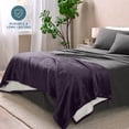 thumbnail image 4 of Manta de Cama de Felpa Sherpa Bare Home Matrimonial/Queen Berenjena, 4 of 6