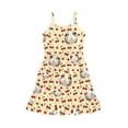 thumbnail image 3 of Uourmeti Capybara Summer Dresses for Girls 3-14 Cute Spaghetti Strap Swing Sundress Loose Cartoon Clothes Cute Kids A-Line Tiered Dresses for Party School, 3 of 6