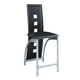 thumbnail image 1 of Benzara BM166591 43 x 17 x 21 in. Metal & Faux Leather High Chair with Eyelet Design&#44; Black - Set of 2, 1 of 1
