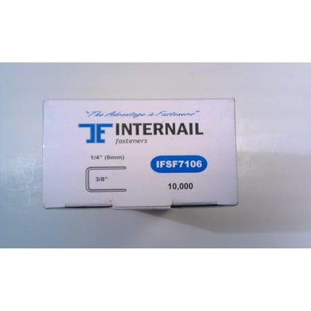 

Internail 22 Gauge 1/4 Long 3/8 Crown Galvanized Upholstery Staple C04 71/06 10 000 Per Box 22 Gauge 3/8 Crown Galvanized Upholstery Staple