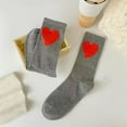 thumbnail image 2 of Ashirexll Warm Socks for Women, Womens Ankle Socks, Casual Valentines Day Print Sole Letter Mid Tube, 2 of 3