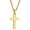 Golden, variant on Jiaroswwei Fashion Men Simple Cross Pendant Alloy Necklace Chain Jewelry Christmas Day Gift
