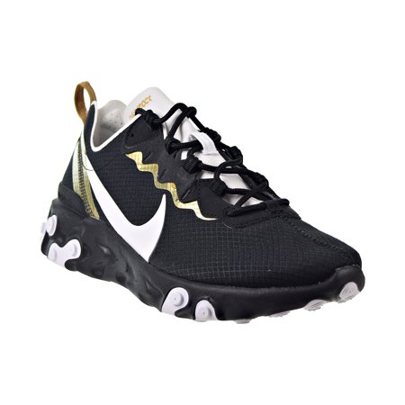 Nike Nike React Element 55 Black Metallic Gold White Ct1590 001 Walmart Com Walmart Com