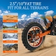 thumbnail image 4 of FONA 49cc 2-Stroke Dirt Bike for Kids 8-12, 25mph Mini Motorcycle with Dual Disc Brakes, Multi Terrain Tires, Suspension & Soft Seat Orange, 4 of 7