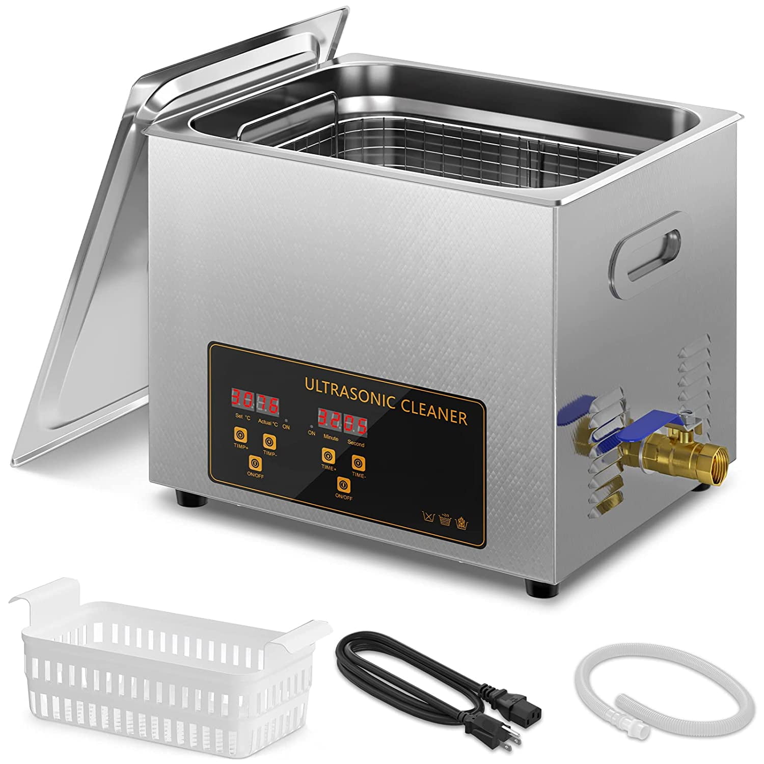 10L Ultrasonic Cleaner with Heater  240W Jewelry Watches Dental & Tattoo 
