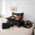 thumbnail image 6 of Homewish Chic Floral Lotus Bedding Comforter Set 7pcs for Female Men Adults,Oriental Style Queen Bedding Sets Super Cozy,Exotic Style Queen Sheet Sets,Super Cozy Room Decor,Reversible, 6 of 8