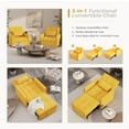 thumbnail image 4 of YODOLLA 3 in 1 Sleeper Sofa Chair with Extra Pillow and Multi-Functional Fold Out Chair Bed in Yellow, 4 of 8