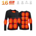 thumbnail image 3 of Conjunto de ropa interior con calefacción eléctrica para invierno, chaqueta de motocicleta, chaqueta autocalentable, pantalones y calzoncillos largos térmicos de polar para hombre, 3 of 5