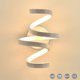 thumbnail image 1 of Aplique de pared LED en espiral de 18 W para salón, mesita de noche, dormitorio y pasillo. Aplique de pared moderno y sencillo de aluminio acrílico blanco., 1 of 5