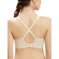thumbnail image 3 of Bras for women underwire full coverage full figure womens bra unlined plus size cross back wide straps wire minimizer bra for heavy breast unpadded bras Beige 34 DDD 34DDD, 3 of 6