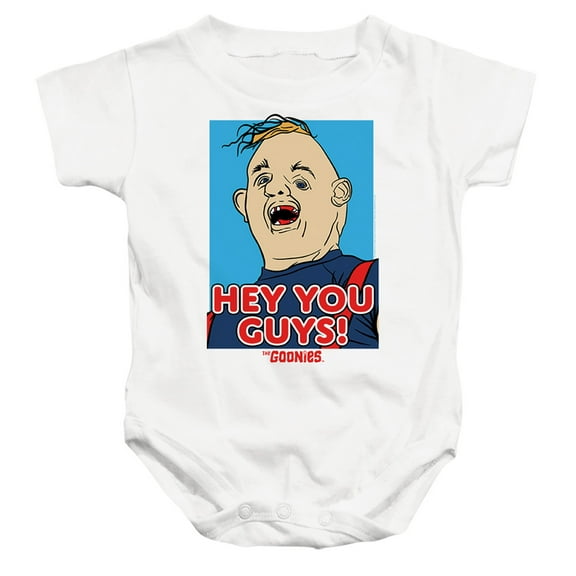 The Goonies Sloth Hey You Guys Unisex Infant Snap Suit for Baby (12 Months) White