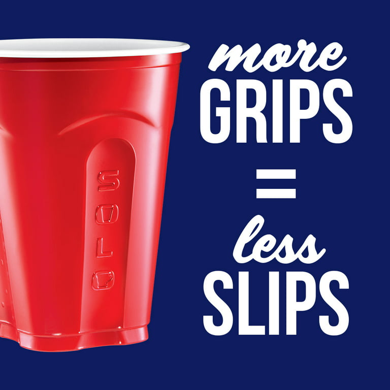 Disposable Party Plastic Cups [100 Pack - 18 Oz.] Red Drinking Cups