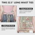 thumbnail image 6 of Pioneer Flower Floral Print Pattern Apron-Garden Aprons for Women with Pockets-Cotton Linen Waterproof Kitchen Cooking Gardening Aprons Adjustable for Kitchen,Cooking,BBQ and Salon 33x27 Inch, 6 of 7