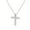 Silver Color, variant on Exquisite Cubic Zirconia Flower Shape&Cross Pendant Necklace for Women 14K Yellow Gold Crystal Cross Necklaces Luxury Jewerly A038