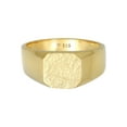 thumbnail image 2 of KUZZOI Men's Classic Engravable Signet Ring Silver 18K Gold Plated Size 7-11, 2 of 5