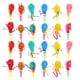 thumbnail image 1 of BRIGHTFUFU 100 globos con silbato para niños, silbato divertido para premios de carnaval, recuerdos de fiesta de cumpleaños, decoraciones de celebración para fiesta de Navidad de Halloween, 1 of 8