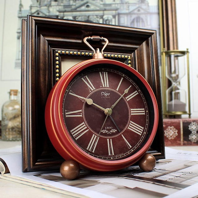 Reloj despertador silencioso vintage sin tictac, estilo retro, con campana electrónica, estilo 3