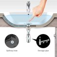 thumbnail image 3 of Desagüe de baño WEIHJMXG desagüe de lavabo emergente cromado plateado, 3 of 5