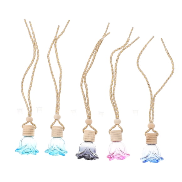 5pcs Hanging Perfume Bottles DIY Bottle Pendants Perfume Sub Bottles (Random Color)