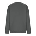 thumbnail image 5 of Crew Neck Sweatshirts Women Fall Oversized Crewneck Sweatshirt Vintage Fleece Pullover Loose Fit Cute Y2K Hoodie Dark Gray 2XL, 5 of 7