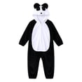 thumbnail image 4 of SIYUDAN Unisex Boys Girls Animal Onesie Pajamas Long Sleeve Zip up 3D Ears Hooded Romper Bodysuit Christmas Pajamas for Kids Panda Onesie for Girls Boys Pjs Size 4-5 Years, 4 of 5