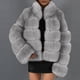 thumbnail image 4 of Abrigo de Piel Sintética Para Mujer Chaqueta Cálida Invierno Sólido Cuello en V Prendas de Abrigo Odeerbi  ODB178581, 4 of 5
