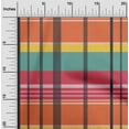 thumbnail image 2 of oneOone Polyester Lycra Orange Fabric Madras Check Sewing Craft Projects Fabric Prints By Yard 56 Inch Wide, 2 of 4