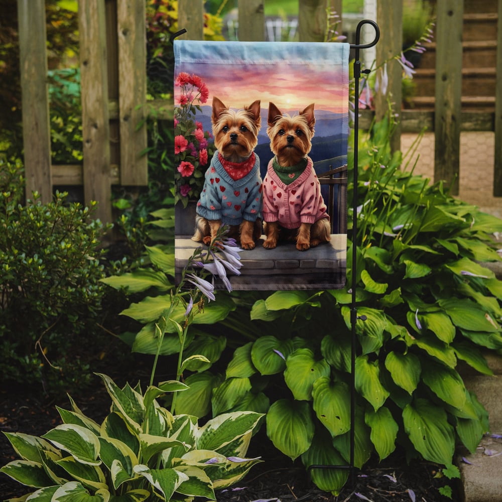 Yorkshire Terrier Two Hearts Garden Flag 11.25 in x 15.5 in