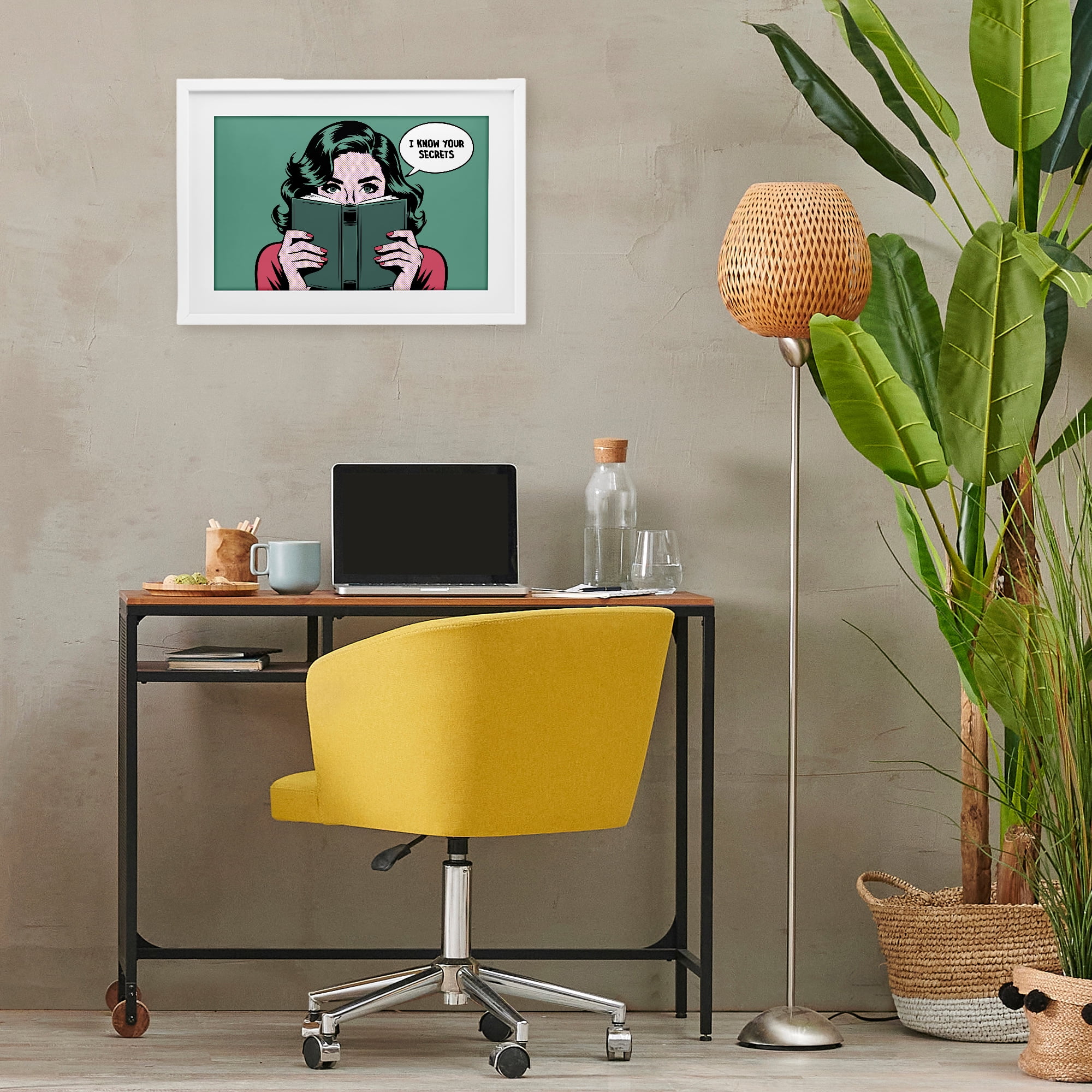 Stupell Industries Know Your Secrets White Framed Print Under Glass, design by Andreas Magnusson