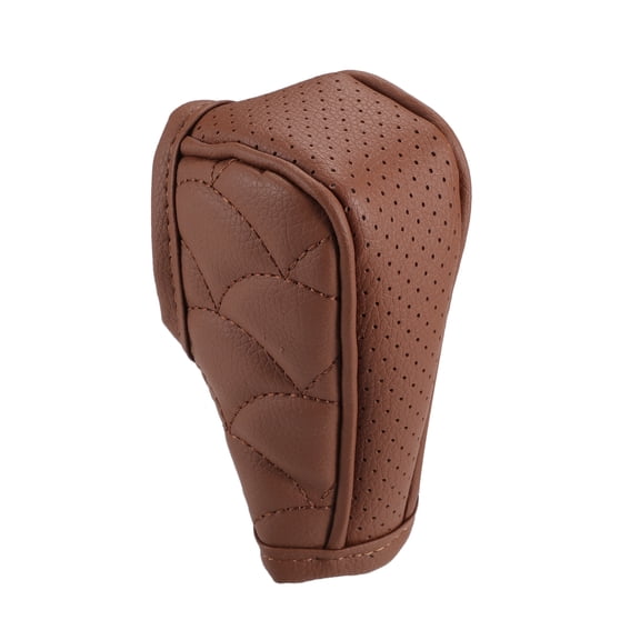 Car Shift Knob Cover with Breathable Design Universal Vehicle Interior Shift Gear Cover Brown