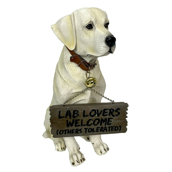 DWK Labrador Retriever Resin Welcome Statue Don't Stop Retrievin
