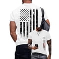 thumbnail image 2 of Men 4th Of July Independence Day Print Short Sleeve Round Neck Tennis T Shirt Floral Fashion Trend Bottoming Soft Casual Tee, 2 of 4