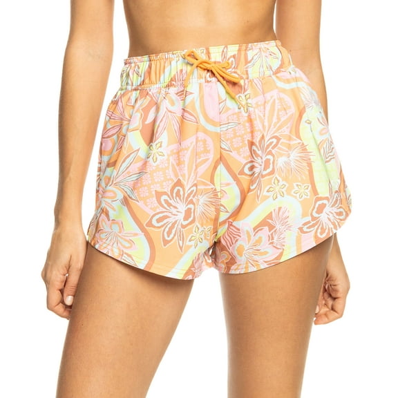 Juniors' New Fashion Tie-Waist Boardshorts Mock Orange S