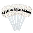 thumbnail image 1 of Leann Cupcake Picks Toppers - Set of 6 - Mutlicolored Speckles, 1 of 1