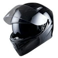 thumbnail image 2 of 1Storm Motorcycle Full Face Helmet Street Bike Dual Visor/Sun Shield N-HJK316 Glossy Black, 2 of 6