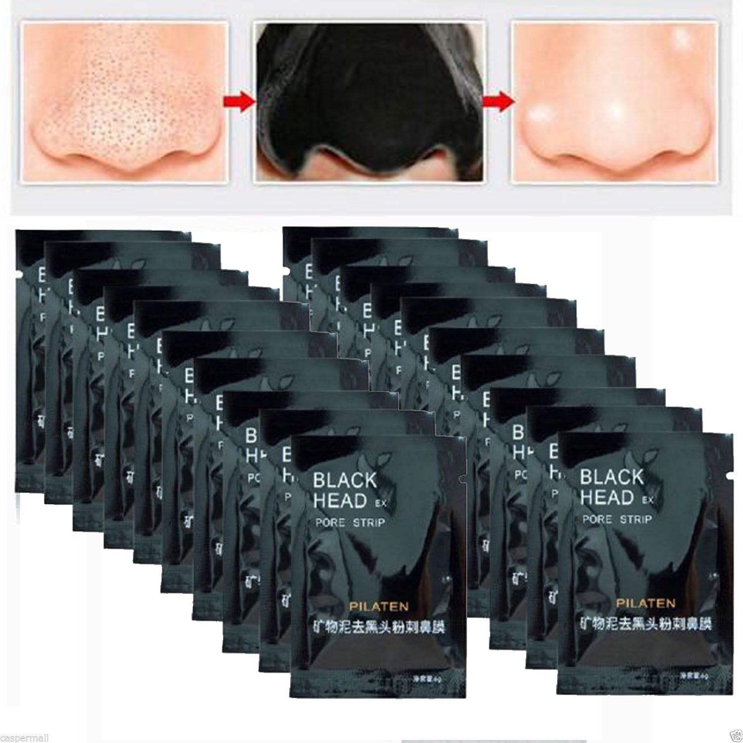 10-5000 Lot PILATEN blackhead remover mud black mask pore strip Wholesale 300 PCS - Walmart.com