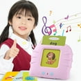 thumbnail image 4 of Estbridg 112Pcs Flash Cards Education Machine Audible Educational Electronic Toy Talking Pink English Version, 4 of 8