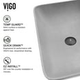 thumbnail image 2 of VIGO Lorca Gothic Gray Concreto Stone 22 in. L x 15 in. W x 5 in. H Rectangular Vessel Bathroom Sink, 2 of 8