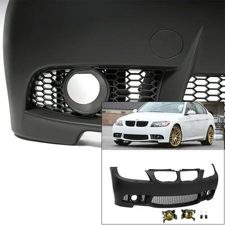 - Front Bumper w/ Yellow Fog Lights For E90 BMW 2009-2011 3 Series Sedan M3 Style