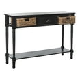 thumbnail image 2 of SAFAVIEH Christa Contemporary Console w/ Two Baskets, Distressed Black, 2 of 12